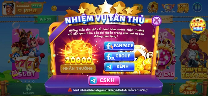 Ưu Đãi Nhiệm Vụ Tân Thủ